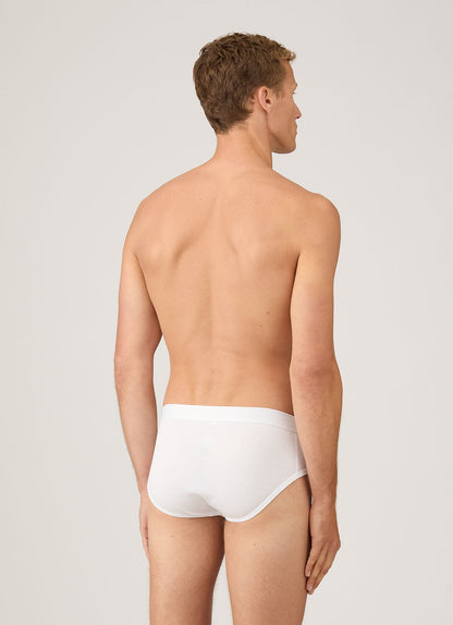 Mens Superfine Cotton Briefs In White Mbrf4516 Whaa