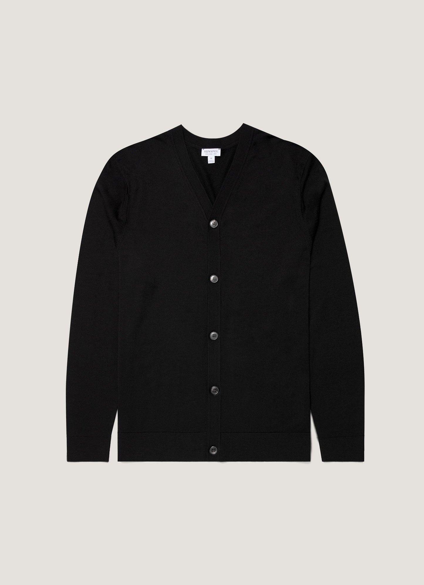 Mens Merino Cardigan In Black Mcar8223 Bkaa