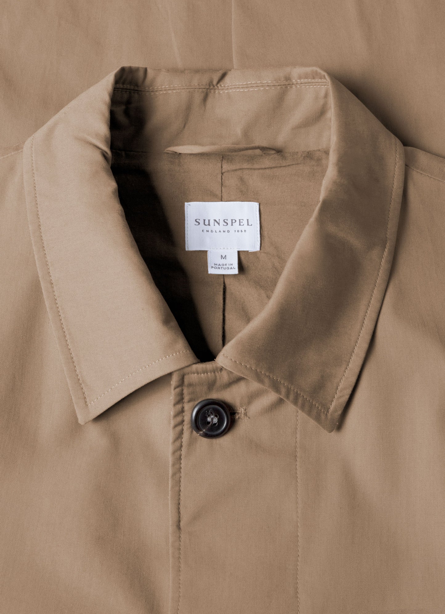 Mens Showerproof Cotton Mac In Dark Stone