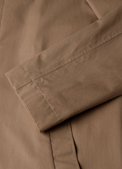 Mens Showerproof Cotton Mac In Dark Stone