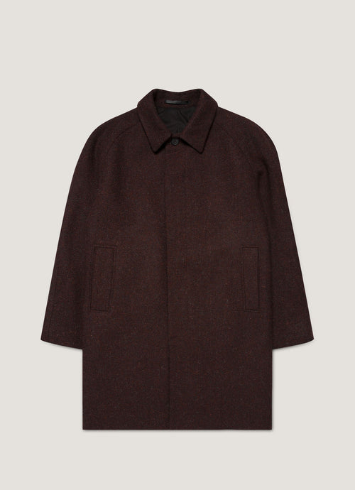 Mens Harris Tweed Car Coat In Truffle Mcoa7333 Brgd