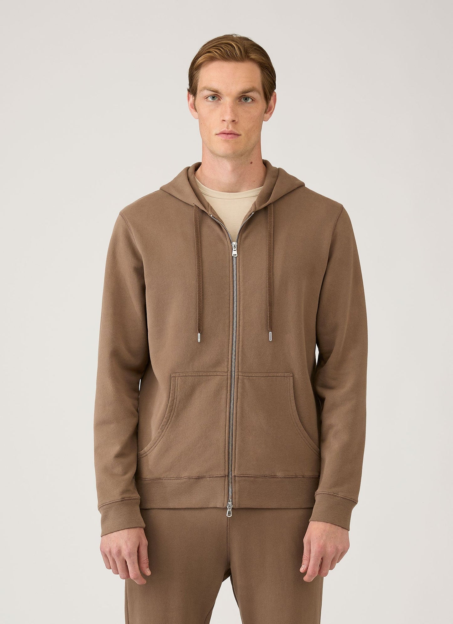 Mens Loopback Zip Hoodie In Dark Cedar Mhod1517 Brgr