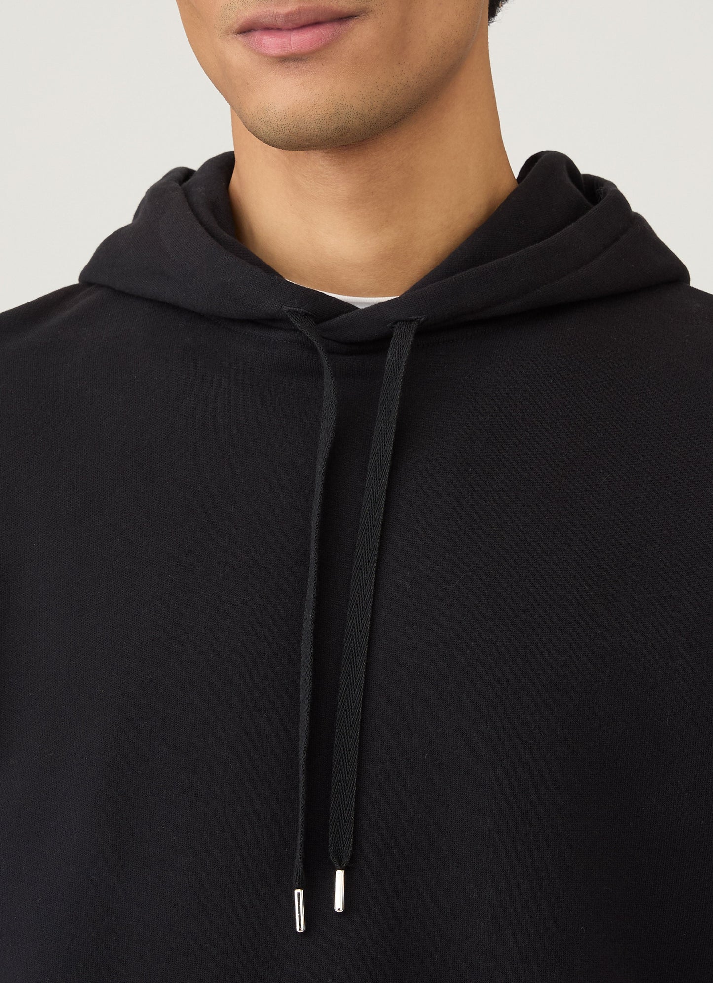 Mens Cotton Loopback Overhead Hoody Black Mhod1525