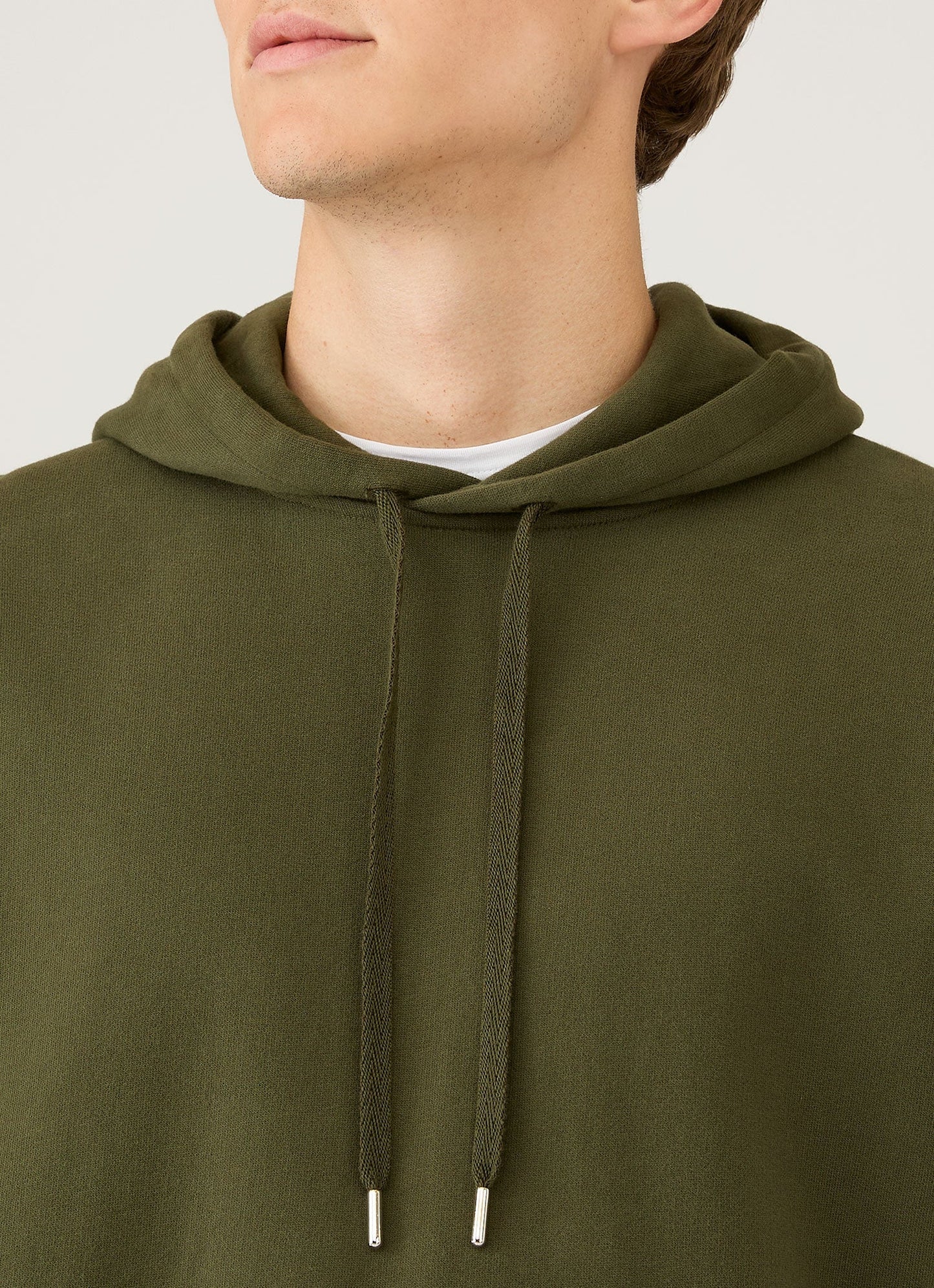 Mens Loopback Hoodie In Deep Olive Mhod1525 Gniz