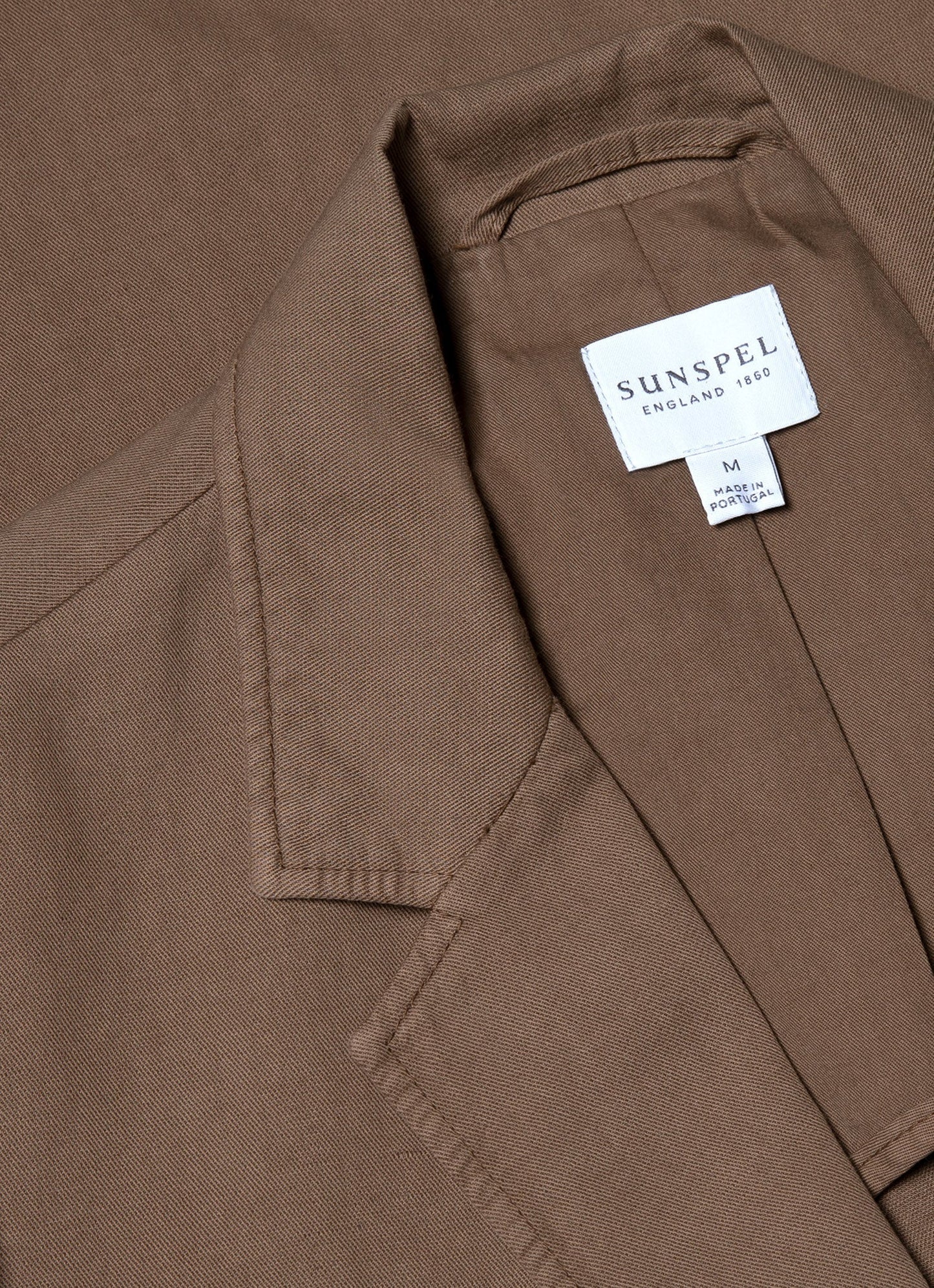 Mens Cotton Linen Unstructured Blazer In Dark Tan Mjac7185 Brdh