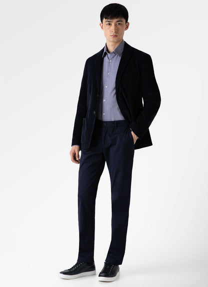 Mens Corduroy Blazer In Navy