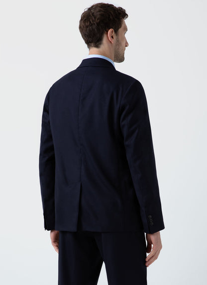 Mens Travel Wool Blazer In Navy Mjac7137 Buaa