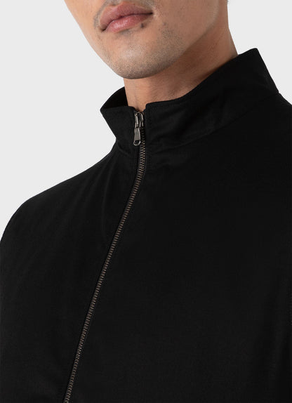 Mens Insulated Wool Gilet In Black Mjac7161 Bkaa