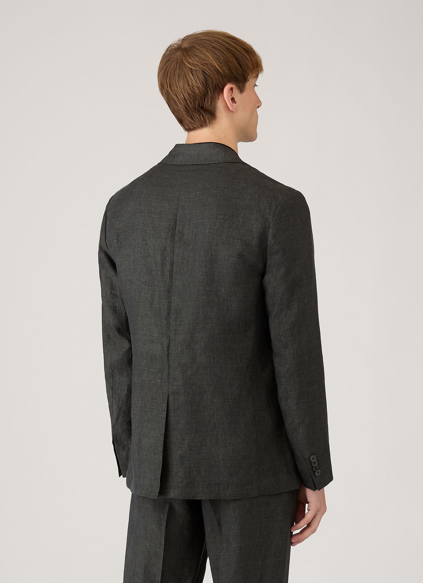 Mens Linen Blazer In Forest Mjac7186 Gnjd