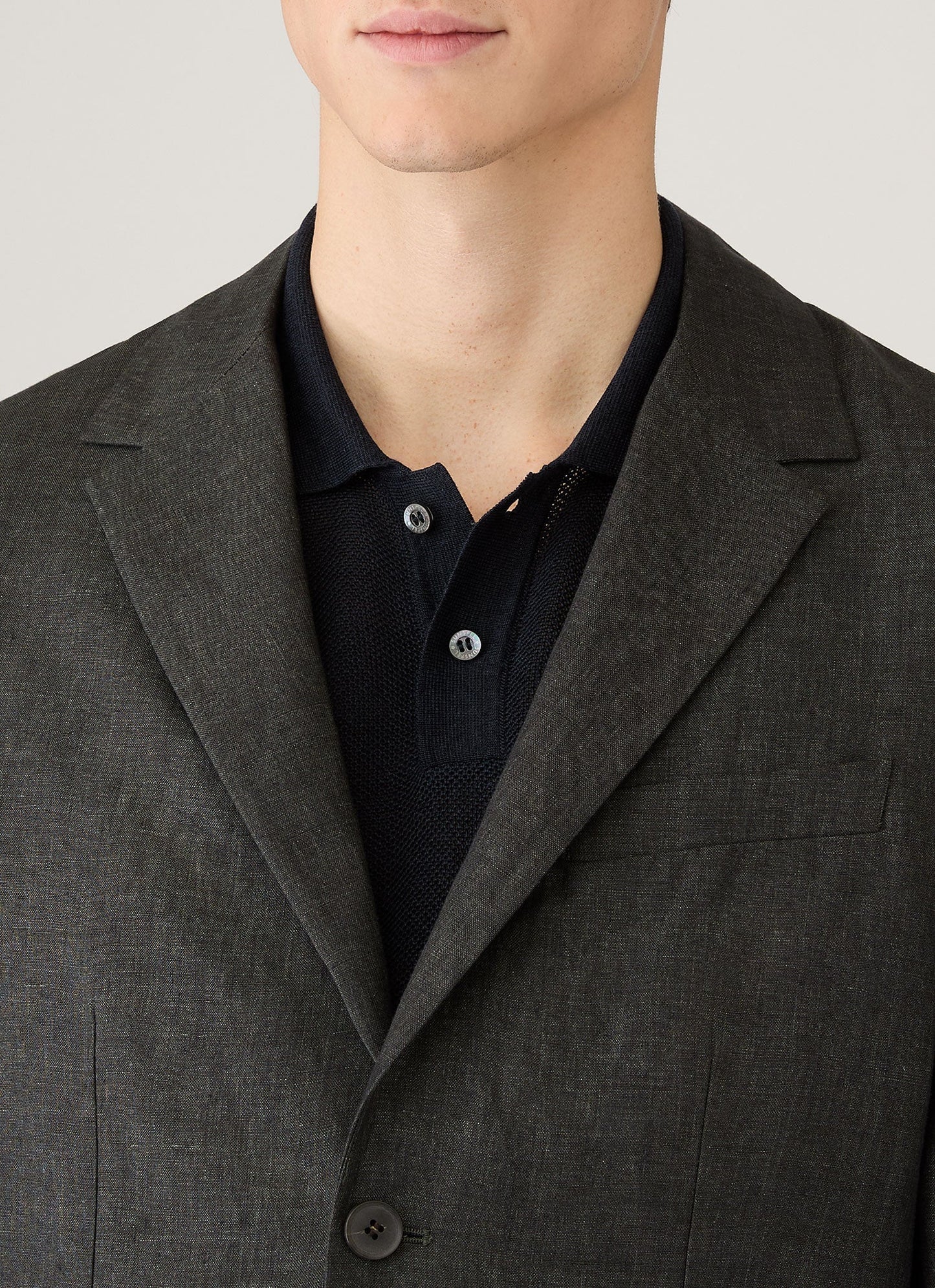 Mens Linen Blazer In Forest Mjac7186 Gnjd