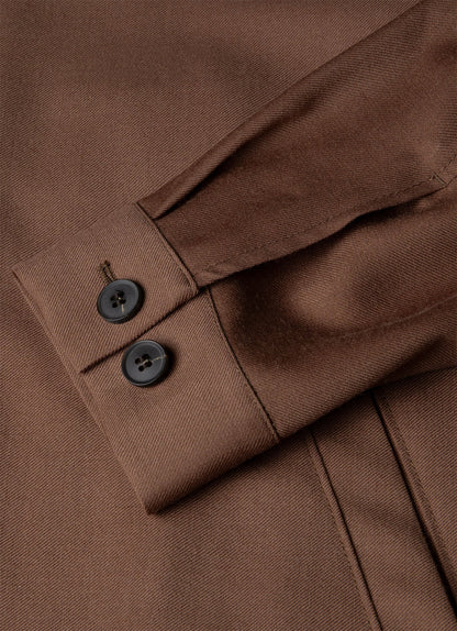Mens Wool Twill Jacket In Light Brown Mjac7201 Brdb