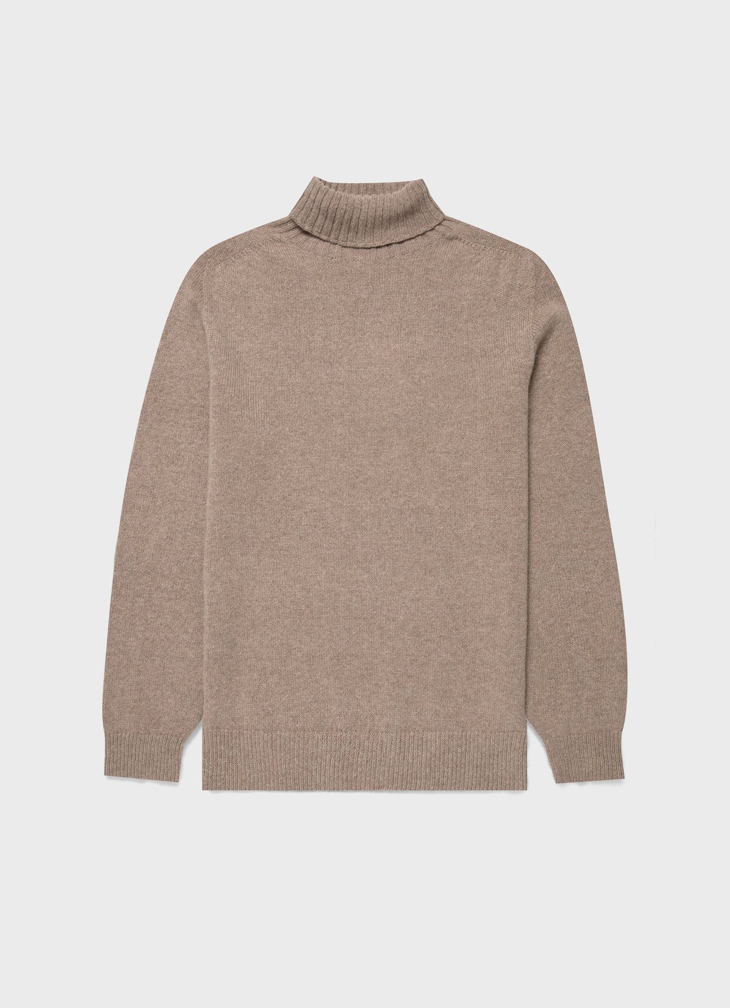 Mens Lambswool Roll Neck In Sandstone Mjum8129 Brfc