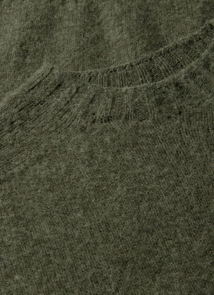 Mens Shetland Crew Neck Jumper In Sea Moss Mjum8266 Gnim
