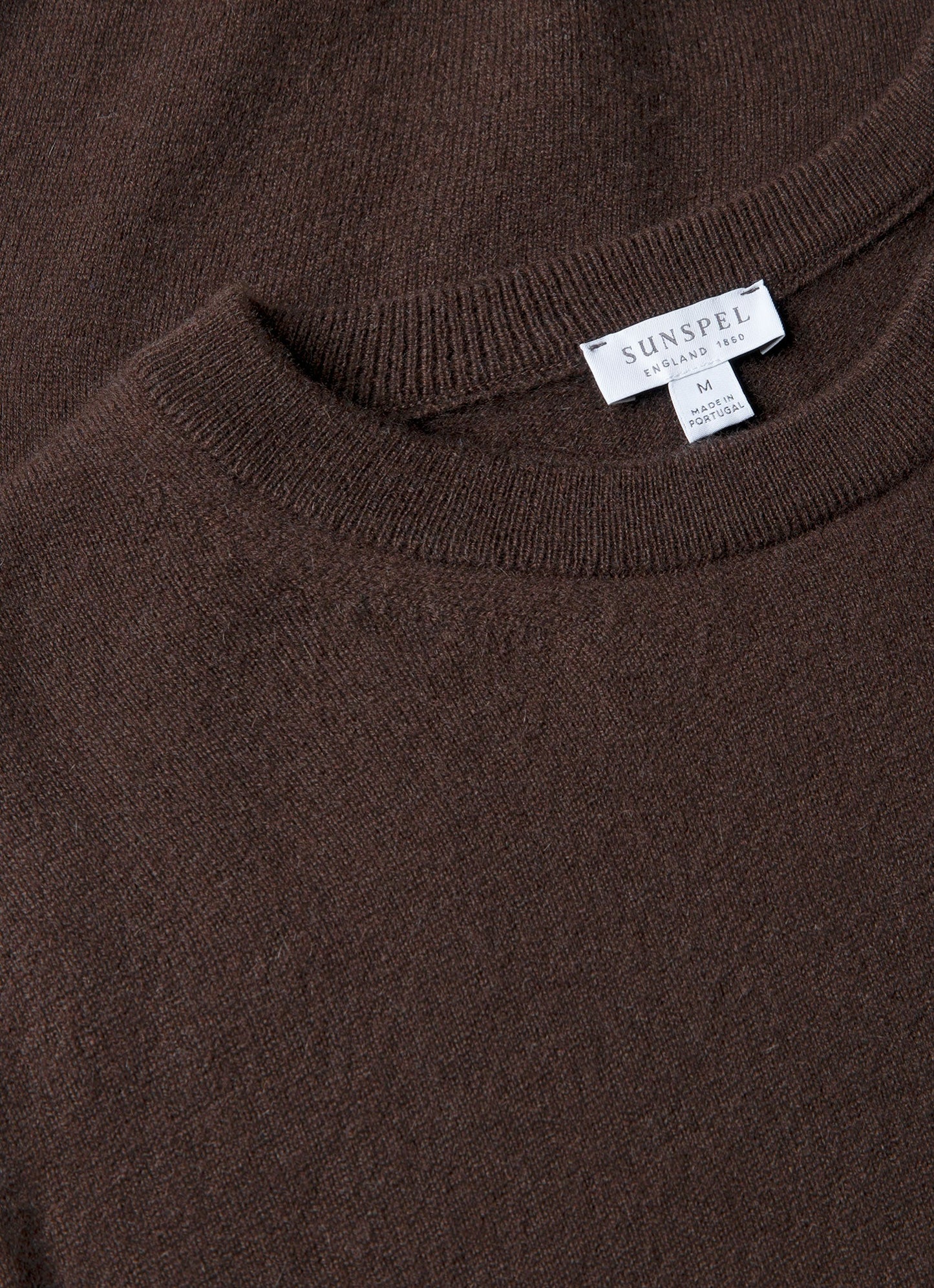 Mens Cashmere Crew Neck Jumper In Truffle Mjum8291 Brgd