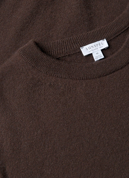 Mens Cashmere Crew Neck Jumper In Truffle Mjum8291 Brgd