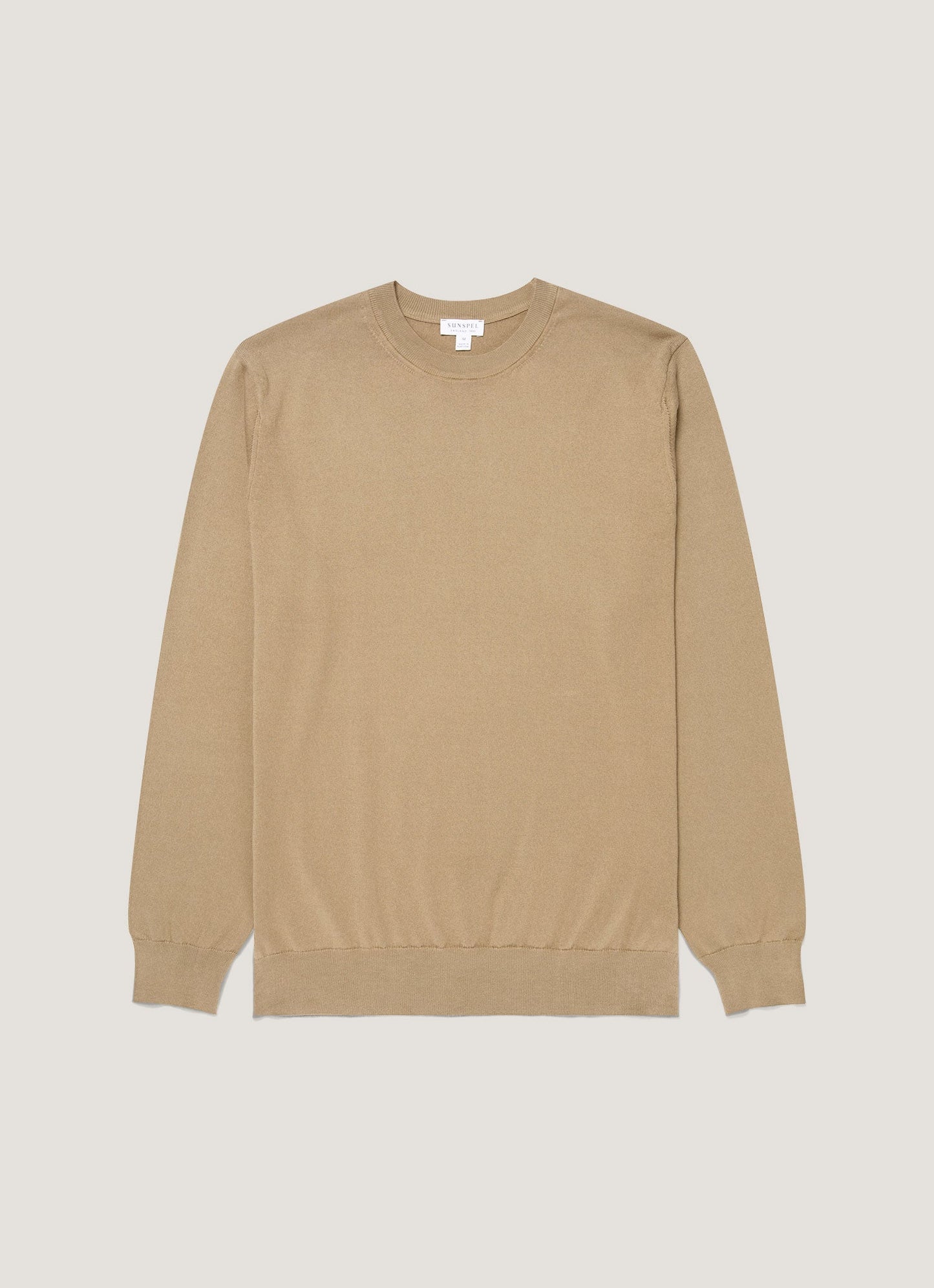 Mens Lightweight Cotton Jumper In Dark Stone Mjum8314 Whdc