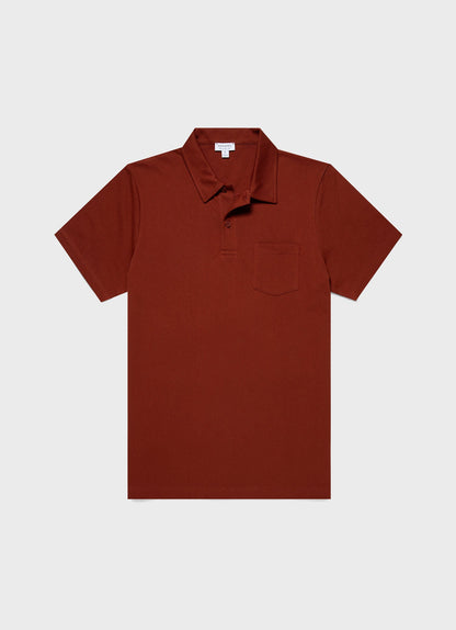 Mens Riviera Polo Shirt In Dark Clay Mpol1026 Brfp