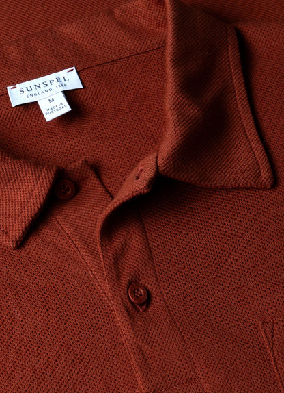 Mens Riviera Polo Shirt In Dark Clay Mpol1026 Brfp