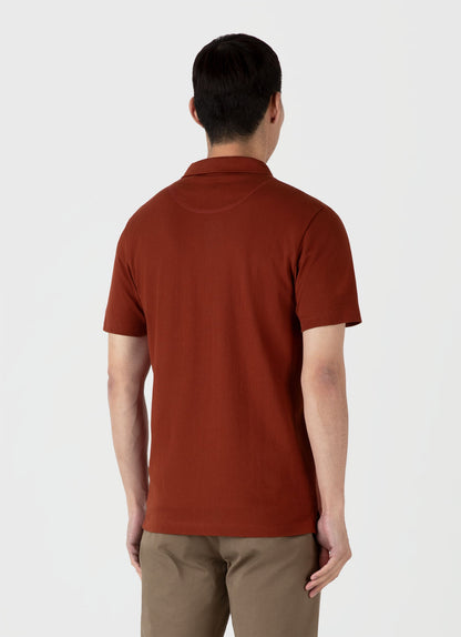 Mens Riviera Polo Shirt In Dark Clay Mpol1026 Brfp