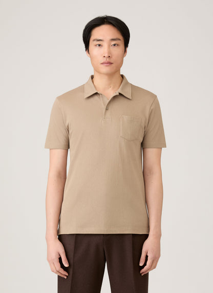 Mens Riviera Polo Shirt In Mink Mpol1026 Brgb