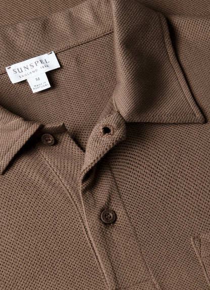 Mens Riviera Polo Shirt In Bark Mpol1026 Brgc