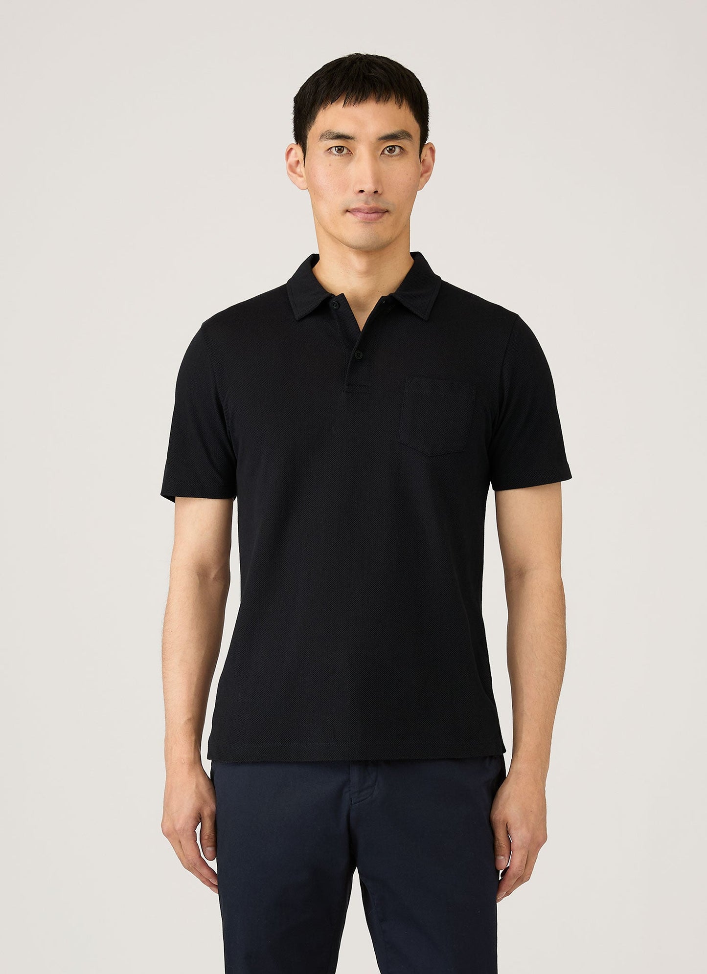 Mens Riviera Polo Shirt In Midnight Navy Mpol1026 Buvn