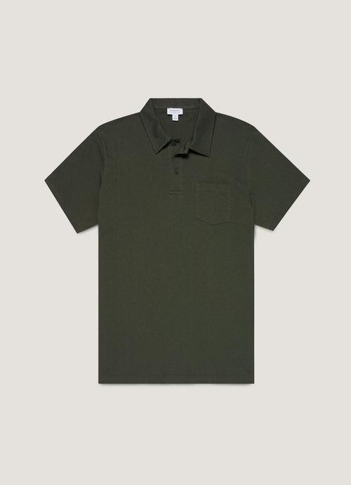 Mens Riviera Polo Shirt In Dark Green Mpol1026 Gnin