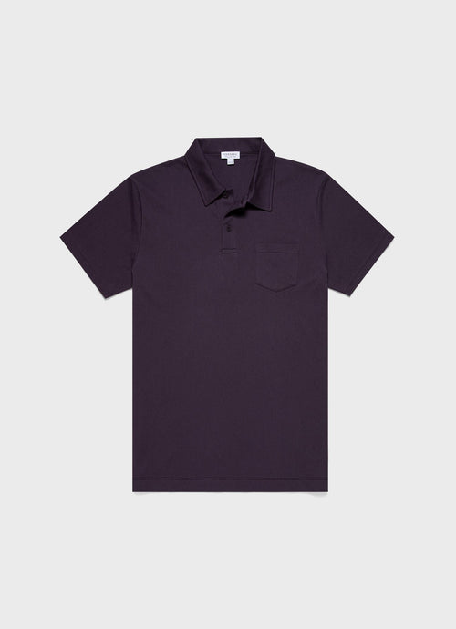 Riviera Polo Shirt In Dark Plum
