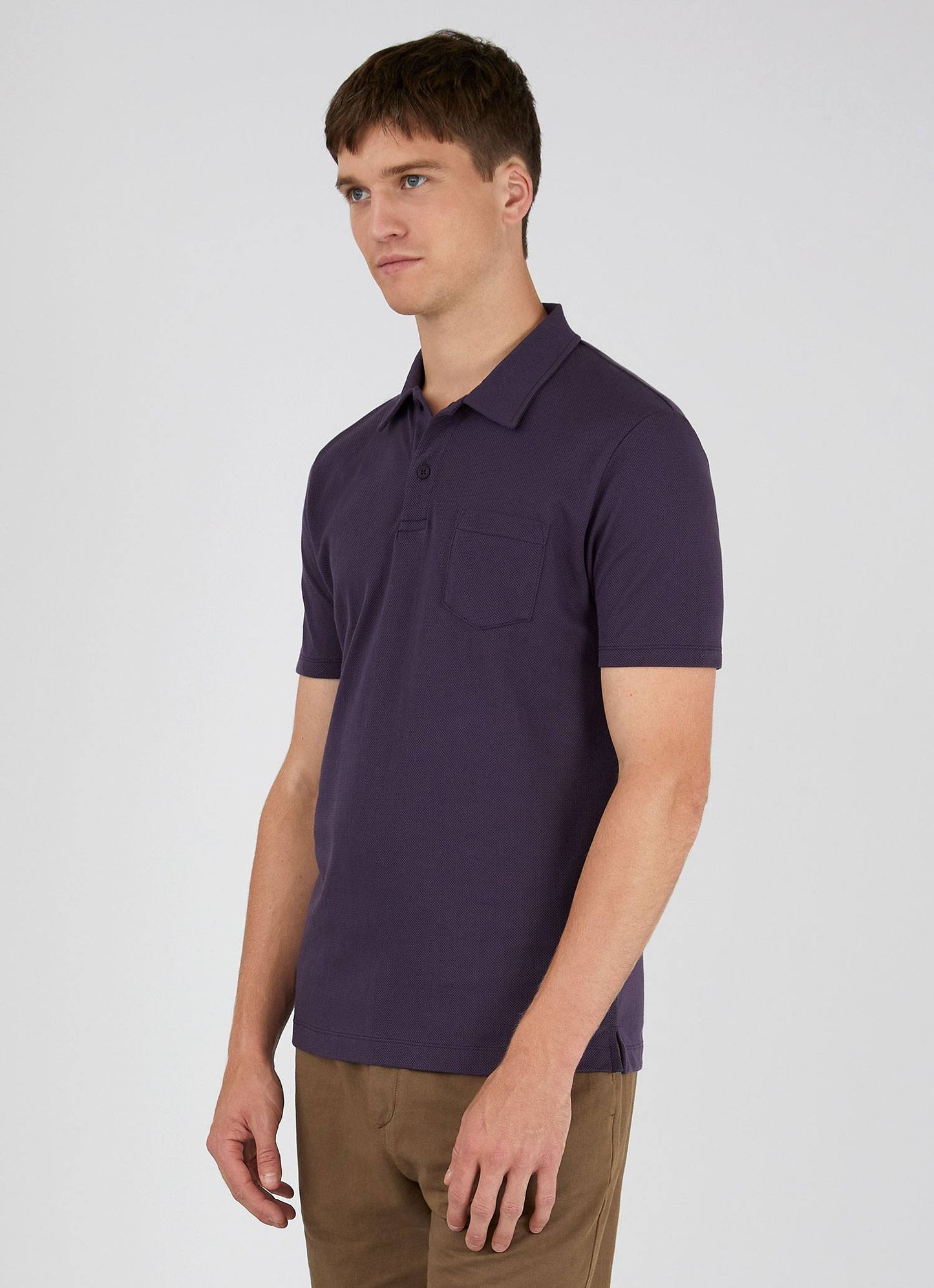 Riviera Polo Shirt In Dark Plum