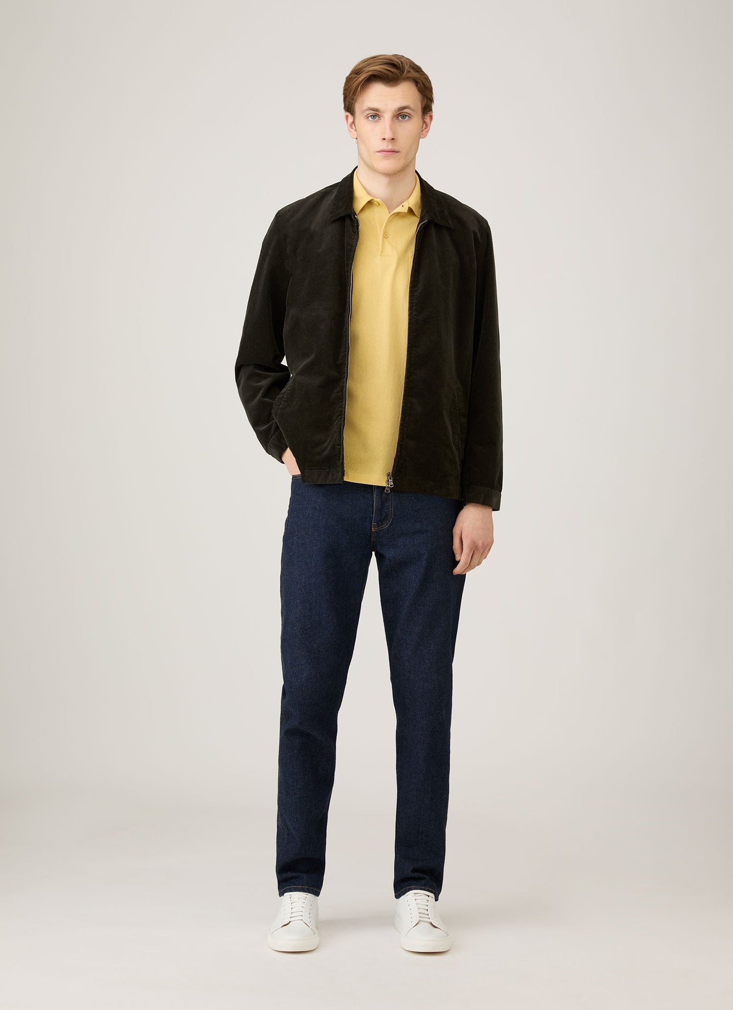 Mens Riviera Polo Shirt In Dusty Yellow Mpol1026 Ylbf