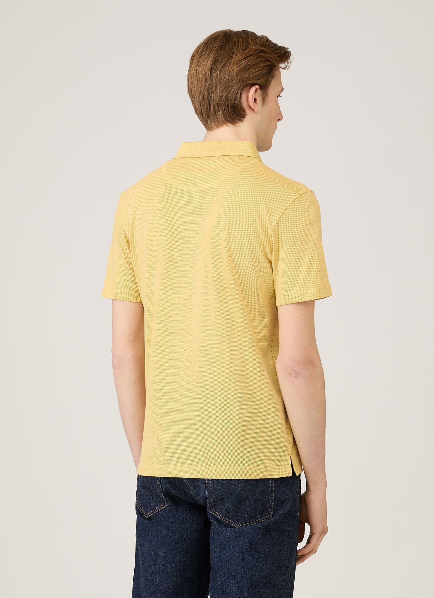 Mens Riviera Polo Shirt In Dusty Yellow Mpol1026 Ylbf