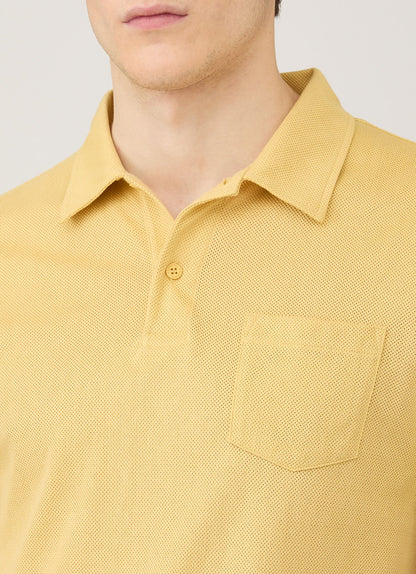 Mens Riviera Polo Shirt In Dusty Yellow Mpol1026 Ylbf