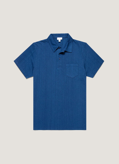 Mens Riviera Polo Shirt In Real Indigo Mpol1026D Buje