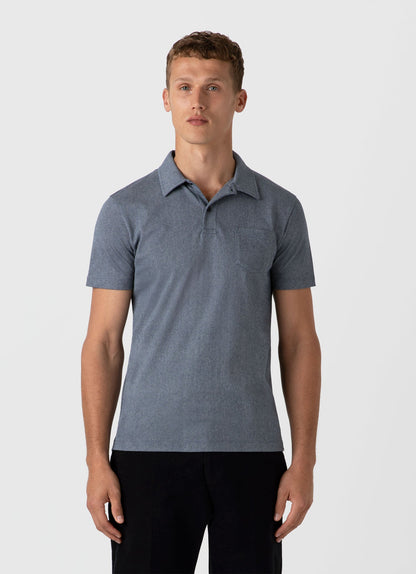 Mens Riviera Polo Shirt In Navy Twist Mpol1026T Buvs