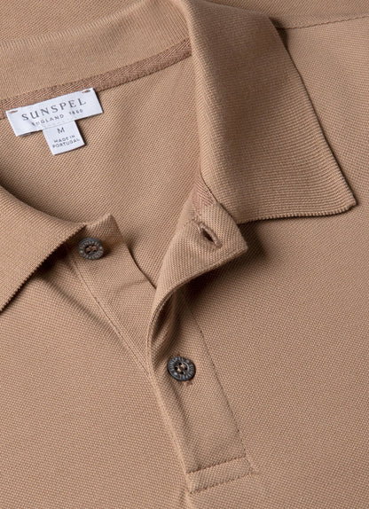 Mens Pique Polo Shirt In Dune Mpol1028 Brfz