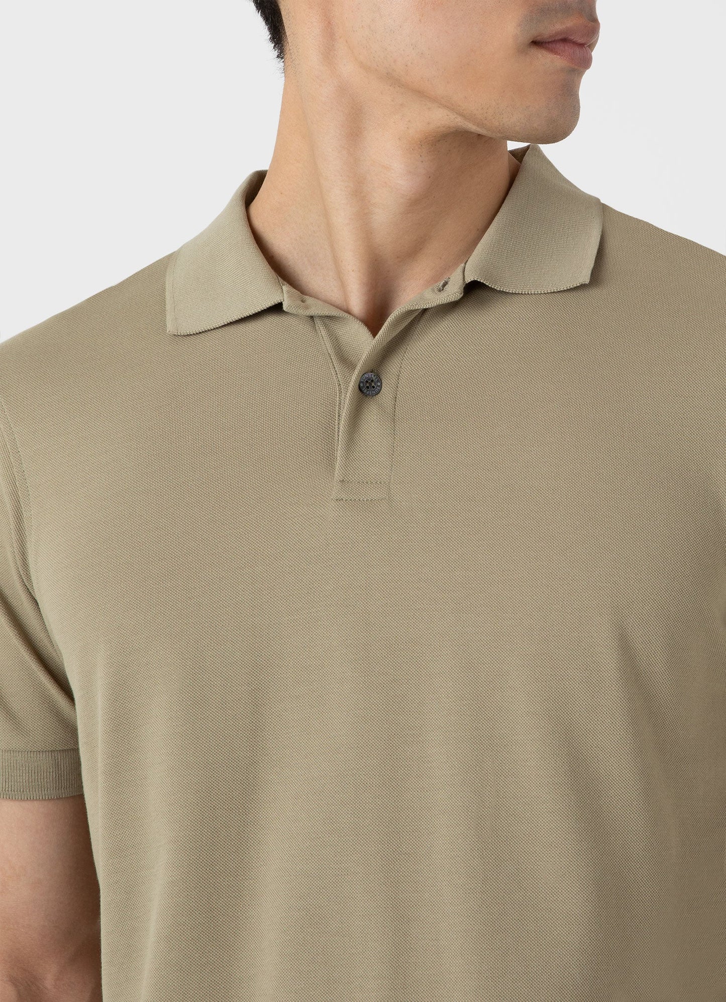 Mens Pique Polo Shirt In Pale Khaki Mpol1028 Gngz