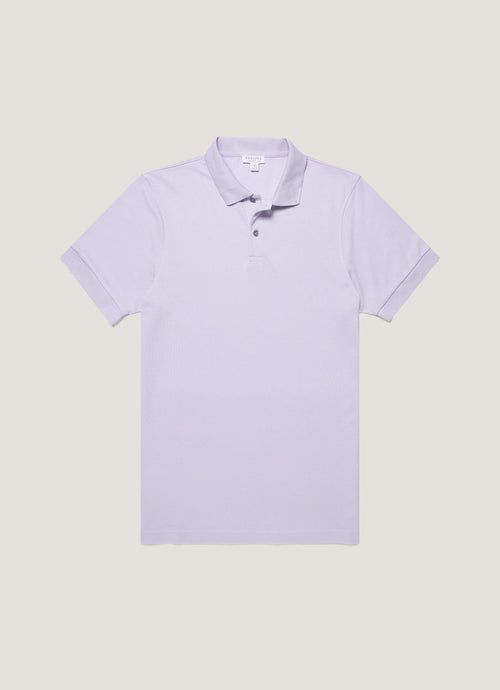 Mens Pique Polo Shirt In Pale Lilac Mpol1028 Prax