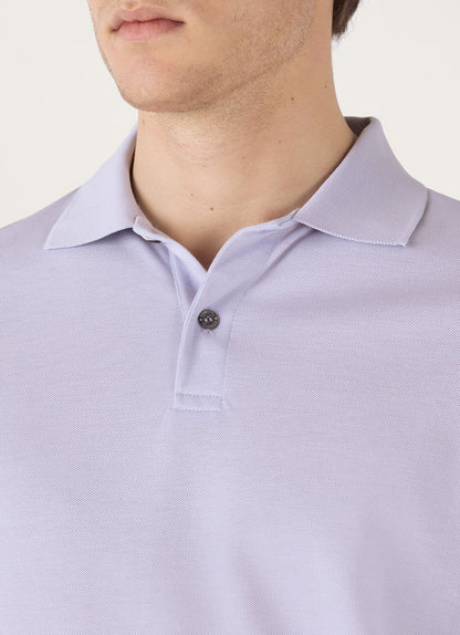 Mens Pique Polo Shirt In Pale Lilac Mpol1028 Prax