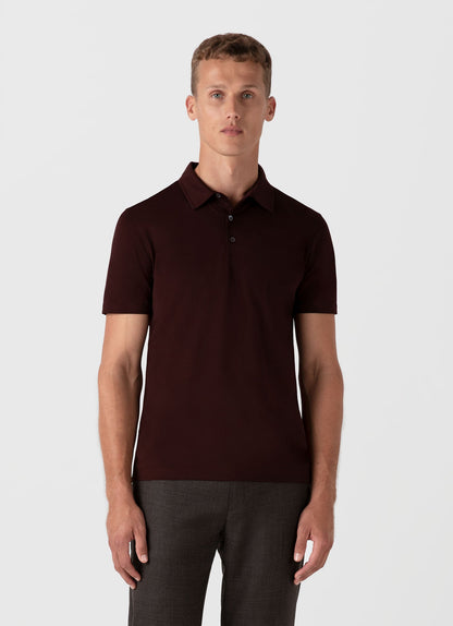 Mens Classic Jersey Polo Shirt In Raisin Mpol1052 Brfq