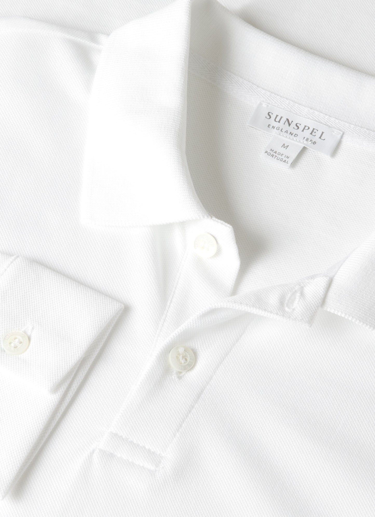 Mens Long Sleeve Pique Polo Shirt In White Mpol1065 Whaa
