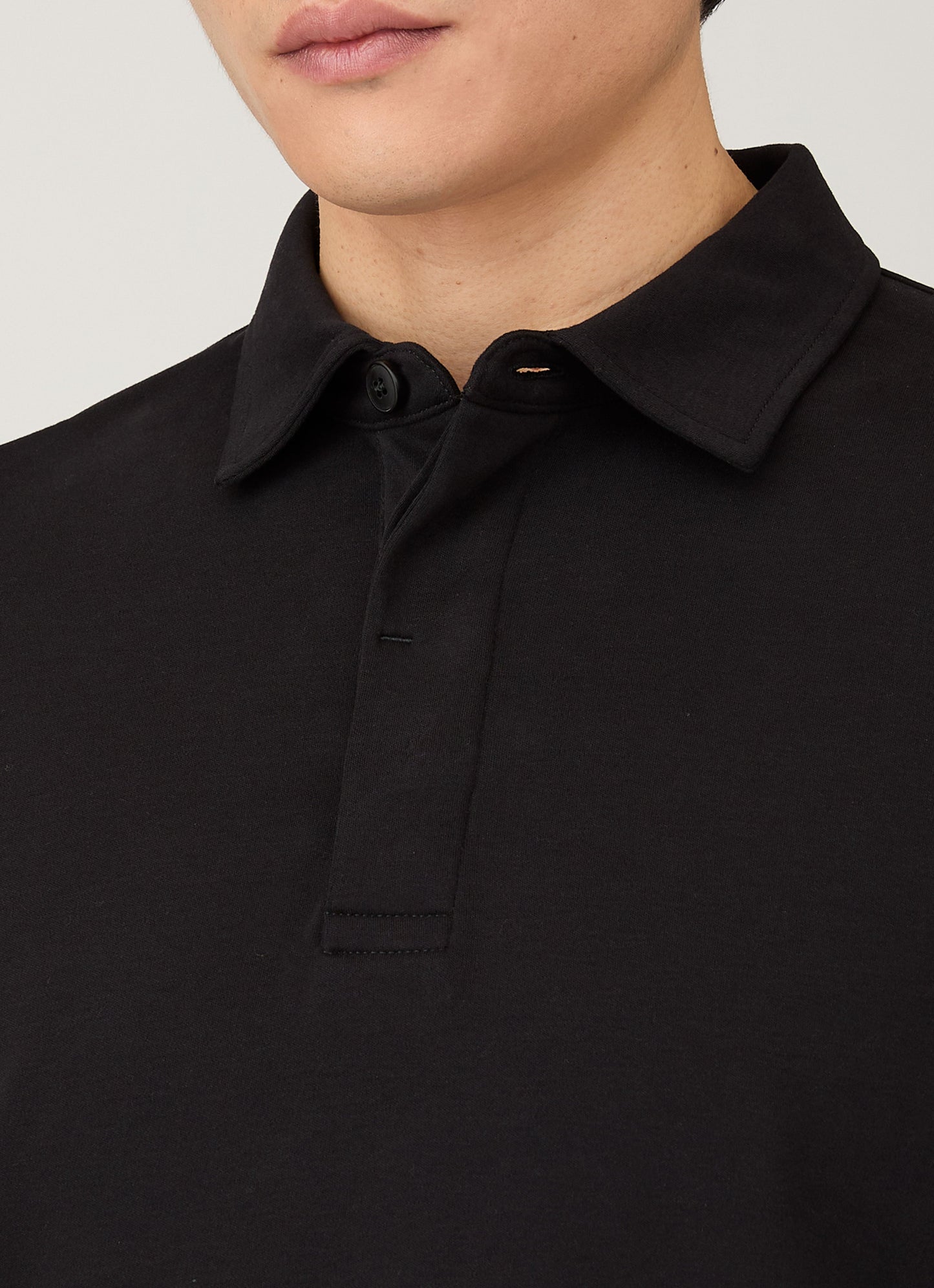 Mens Heavyweight Rugby Polo Shirt In Black Mpol1066 Bkaa