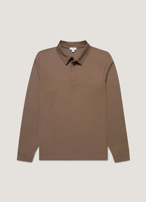 Mens Heavyweight Rugby Polo Shirt In Bark Mpol1066 Brgc
