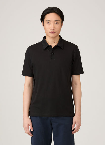 Mens Regular Fit Riviera Polo Shirt In Black Mpol1076 Bkaa