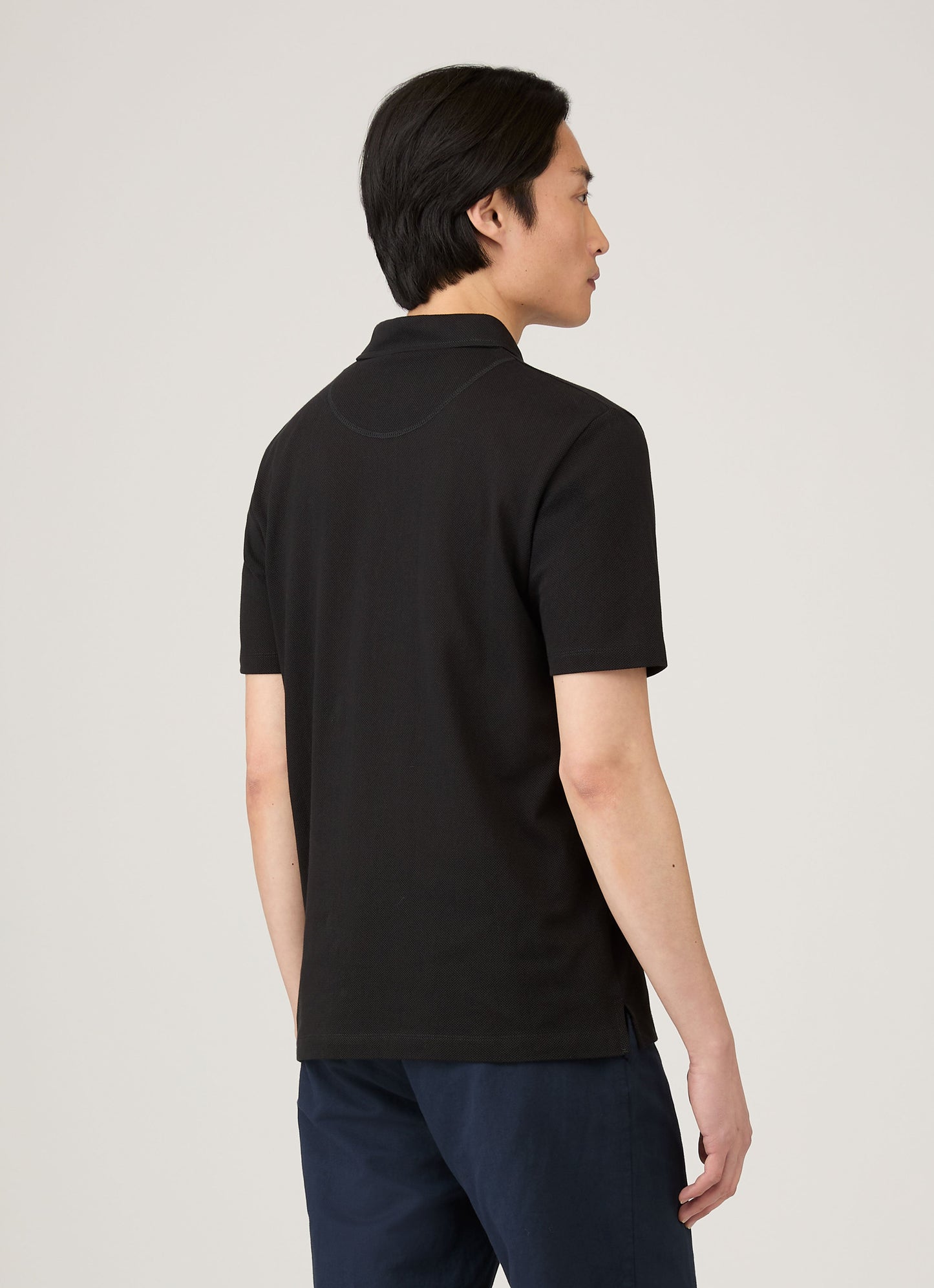 Mens Regular Fit Riviera Polo Shirt In Black Mpol1076 Bkaa