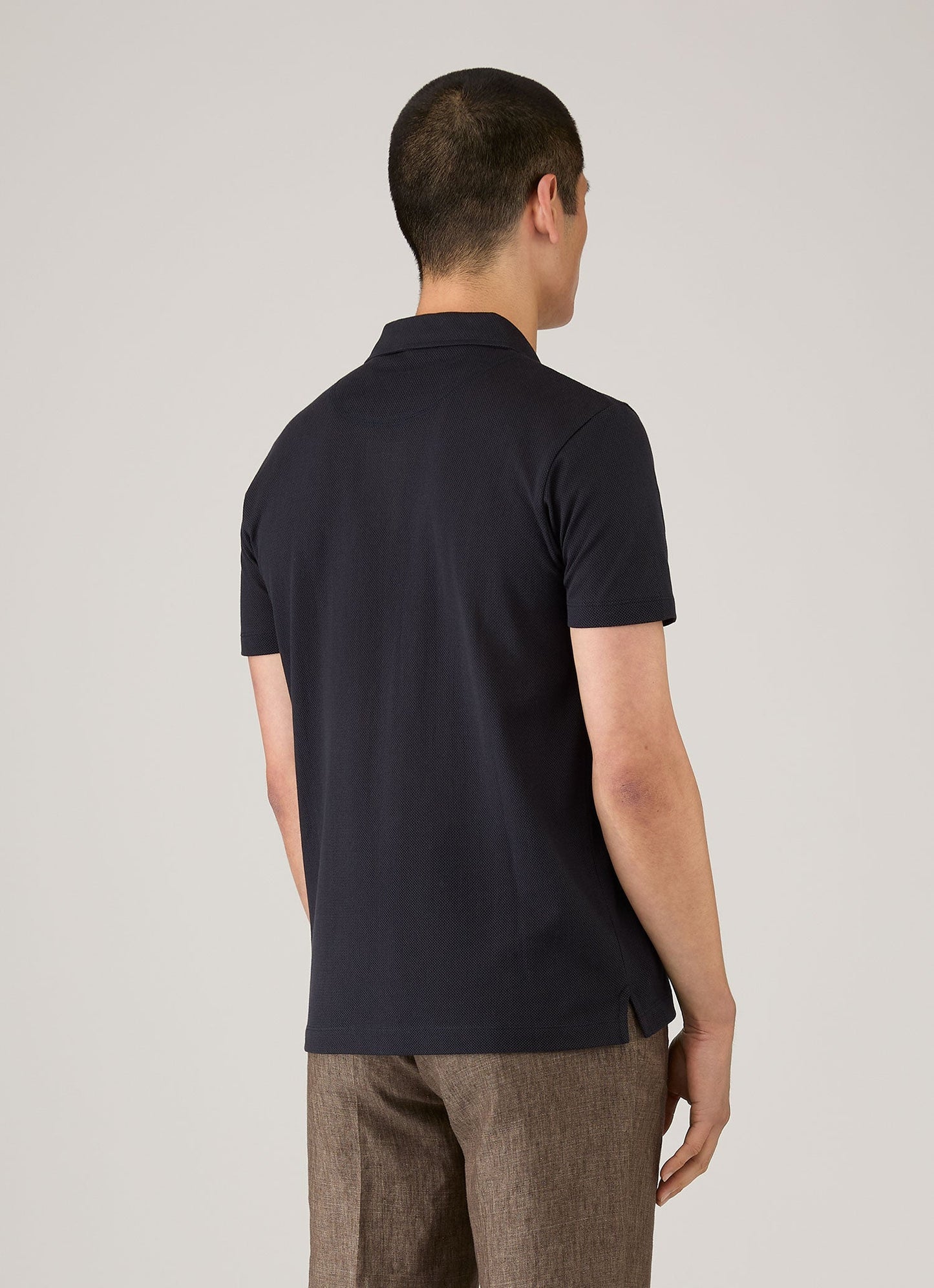 Mens Sea Island Cotton Riviera Polo Shirt In Midnight Navy Mpol1080 Buvn