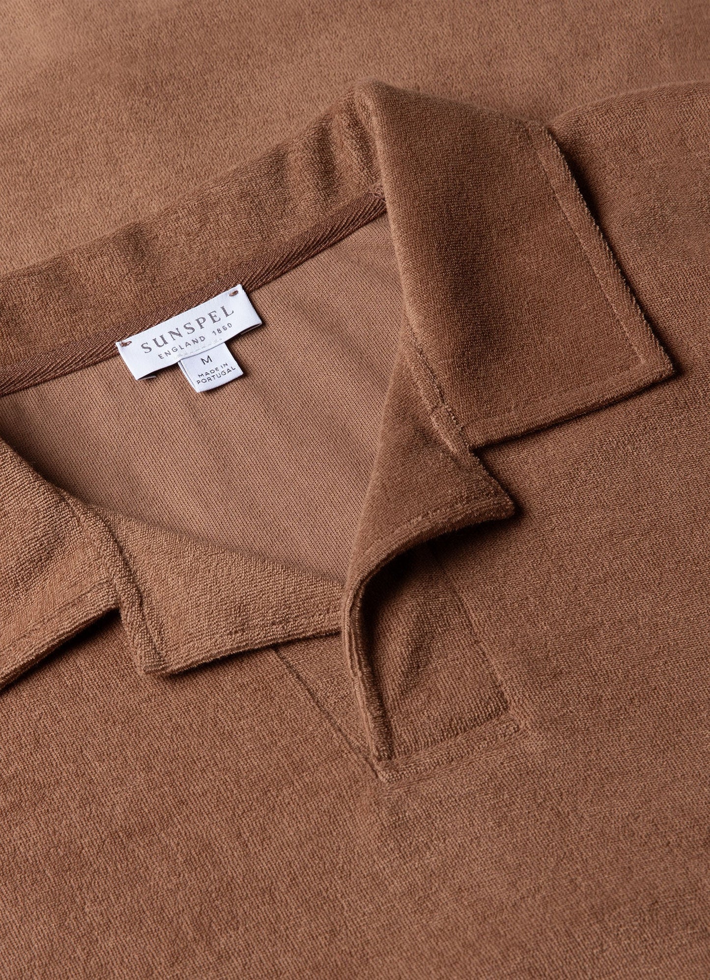Mens Towelling Polo Shirt In Dark Sand Mpol1574 Brey