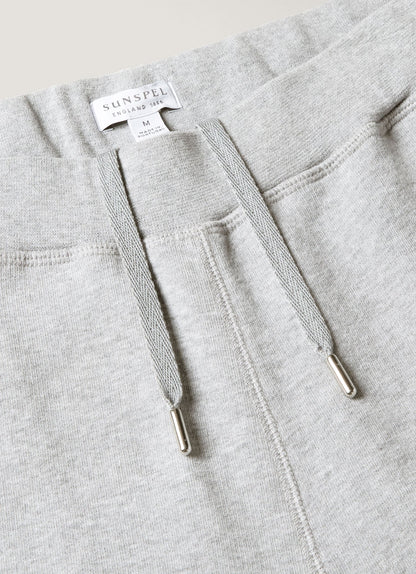 Mens Cotton Loopback Shorts In Grey Melange Mshr1519
