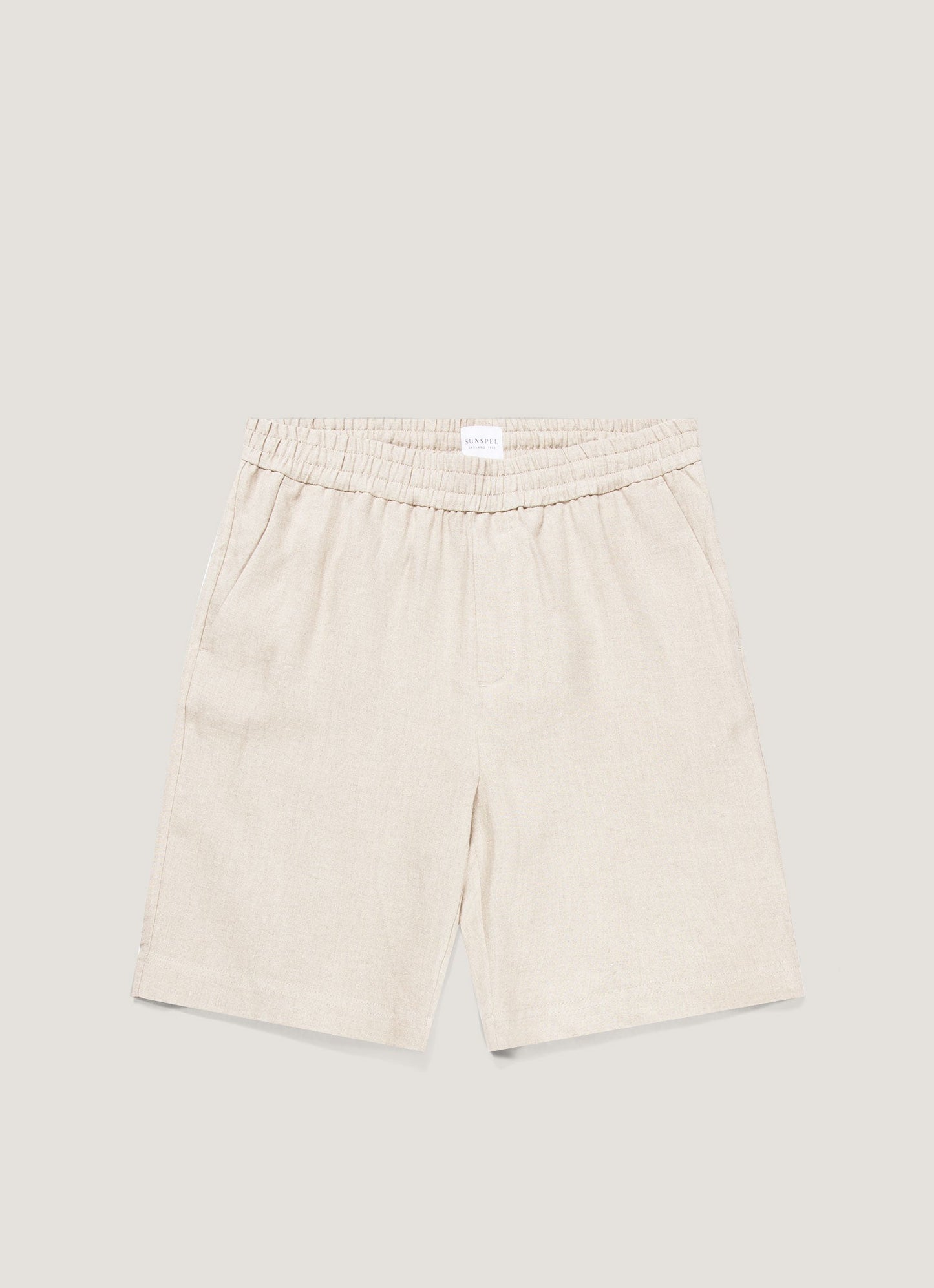 Mens Linen Drawstring Short In Sand Mshr3516 Brbd