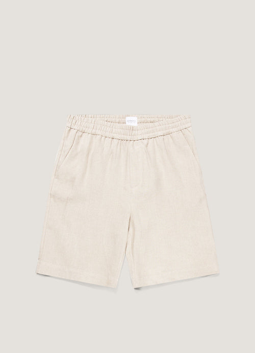 Mens Linen Drawstring Short In Sand Mshr3516 Brbd