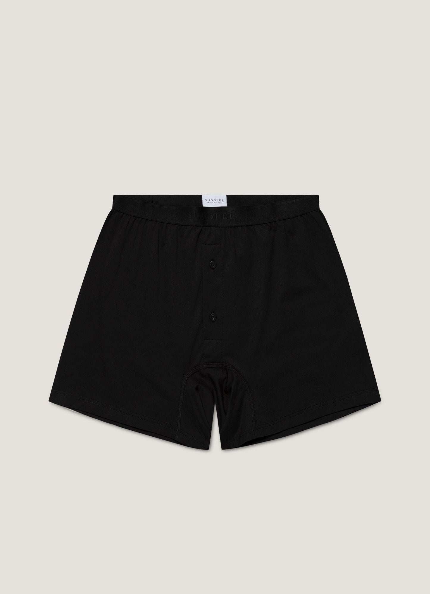 Mens Superfine Cotton Two Button Boxer Briefs In Black Mshr4415 Bkaa